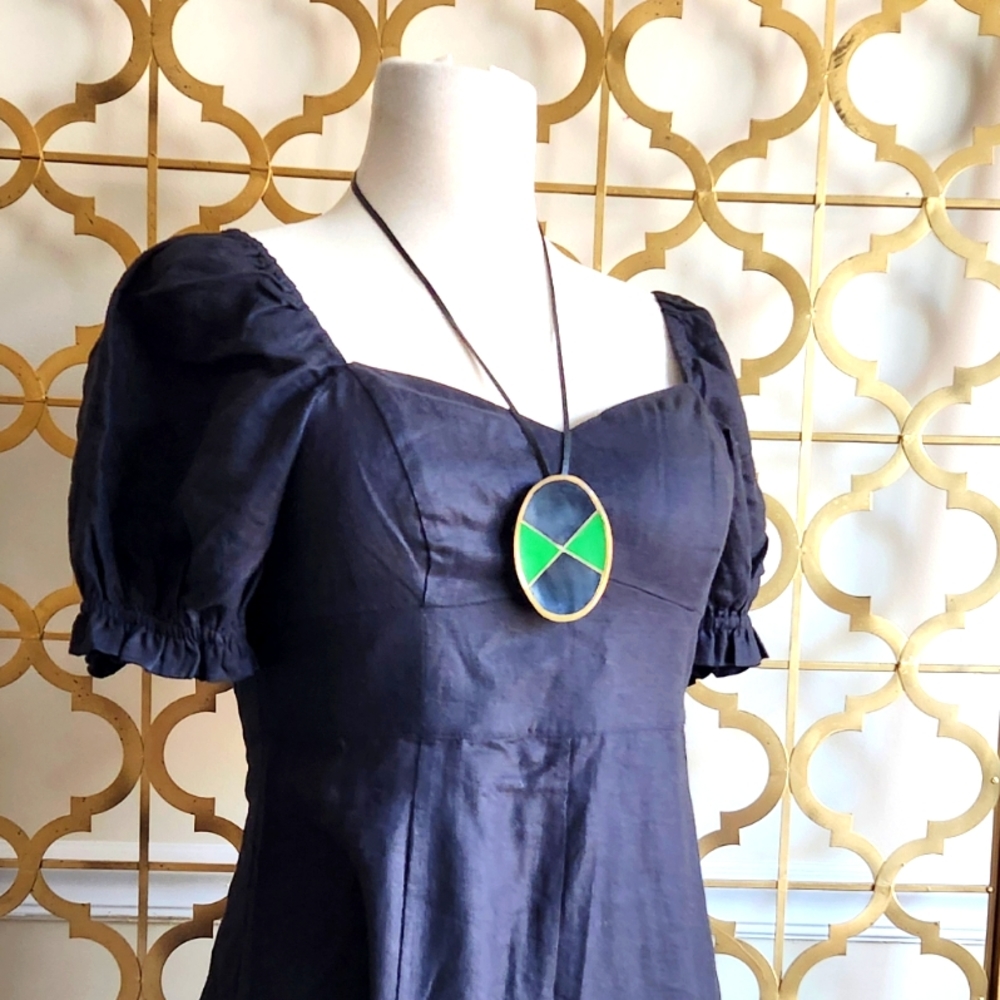 Jamaican Flag - Repurposed Belt Buckle Statement Necklace. 1 Of 1.